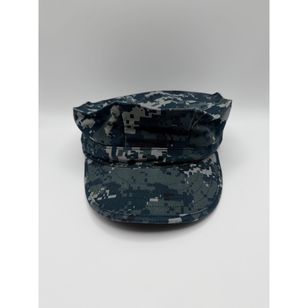 US Navy NWU Digital Blue Camo 8 Point Utility Cap Sekri Industries Size 7 3/4